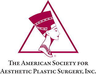 The American Society For Aesthetic Plastic Surgery, Inc. logo.